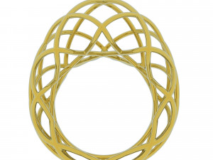 twisted lines ring 3D Model