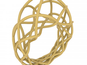 twisted lines ring 3D Model
