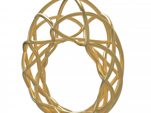 twisted lines ring 3D Model