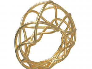 twisted lines ring 3D Model