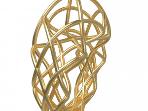 twisted lines ring 3D Model