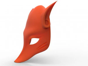 japanese fox mask 3D Model