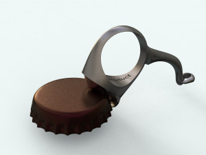 bottle cap opener- ring 3D Model