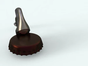 bottle cap opener- ring 3D Model