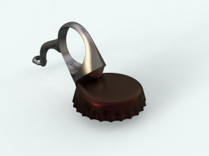 bottle cap opener- ring Modelo 3D