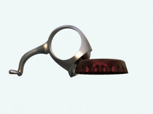 bottle cap opener- ring Modelo 3D