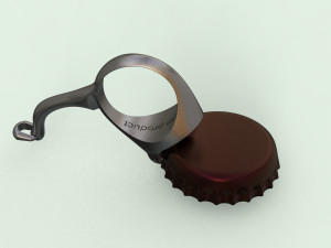 bottle cap opener- ring Modelo 3D