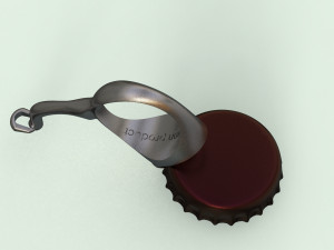 bottle cap opener- ring Modelo 3D