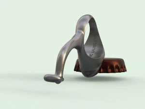bottle cap opener- ring 3D Model