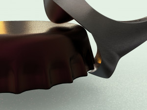 bottle cap opener- ring Modelo 3D