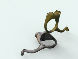 bottle cap opener- ring Modelo 3D