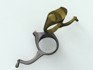 bottle cap opener- ring Modelo 3D