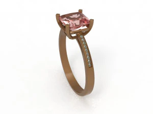 rose gold with gems 3D Model