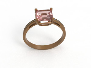 rose gold with gems 3D-Modell