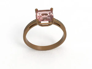 rose gold with gems 3D Model