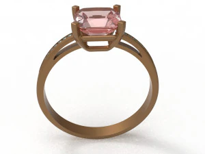 rose gold with gems 3D Model