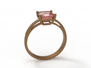 rose gold with gems 3D-Modell