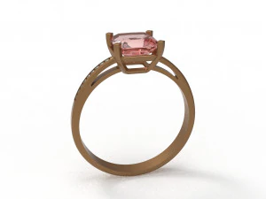 rose gold with gems 3D Model