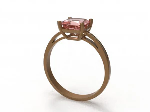 rose gold with gems 3D Model