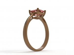rose gold with gems 3D-Modell