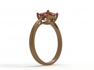 rose gold with gems 3D Model