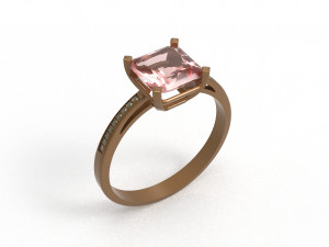 rose gold with gems 3D-Modell