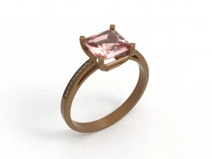 rose gold with gems 3D Model