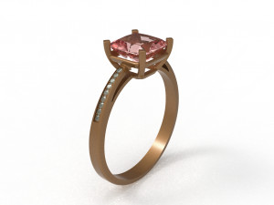 rose gold with gems 3D-Modell