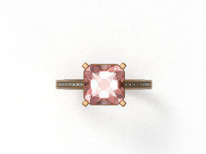 rose gold with gems 3D-Modell