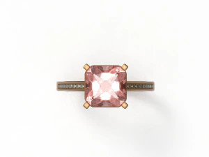 rose gold with gems 3D Model