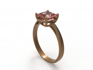 rose gold with gems 3D-Modell