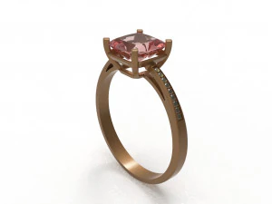 rose gold with gems 3D Model