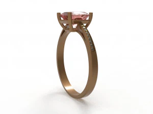 rose gold with gems 3D Model