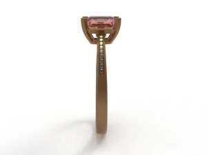 rose gold with gems 3D Model