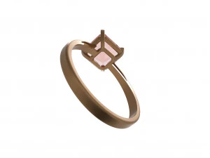 rose gold with gems 3D Model