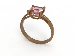 rose gold with gems 3D Model