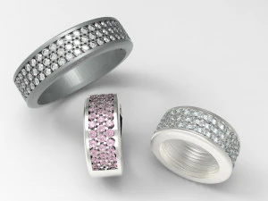 Half Way 3 необработанное обручальное кольцо 3D Модель