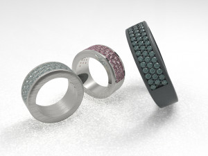 half way 3 raw wedding ring Model 3D