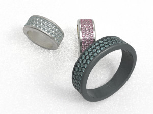 half way 3 raw wedding ring Model 3D
