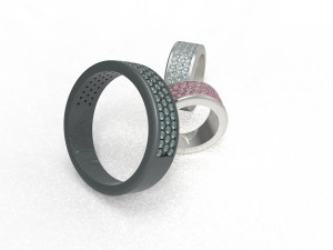 half way 3 raw wedding ring Model 3D