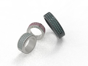 half way 3 raw wedding ring Model 3D