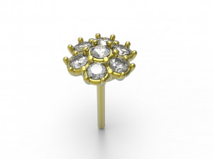 Flower earing Modèle 3D