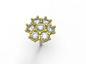 Flower earing 3D Model