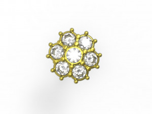 Flower earing Modèle 3D