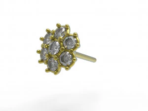 Flower earing 3D Model