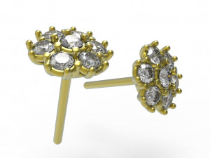 Flower earing Modèle 3D