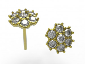 Flower earing Modèle 3D
