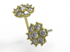 Flower earing Modèle 3D