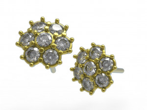 Flower earing Modèle 3D