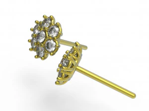 Flower earing 3D Model